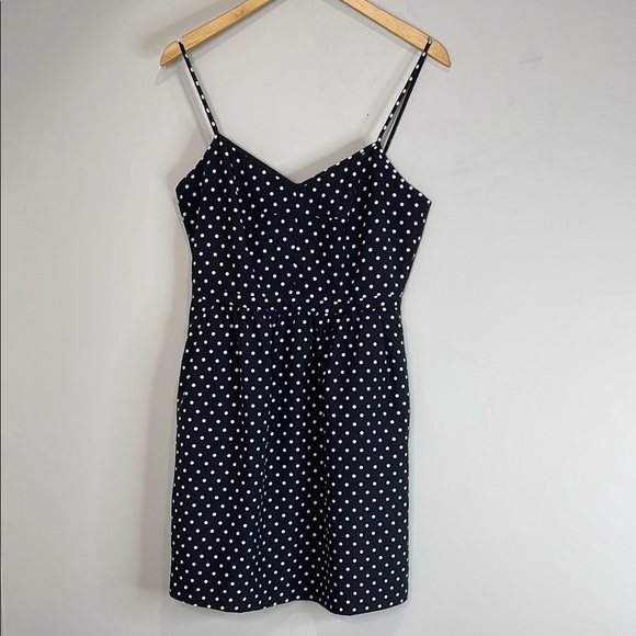 J. Crew Factory Polka Dots Black White Sun Dress Pockets Adjustable Straps 6 - Picture 14 of 14